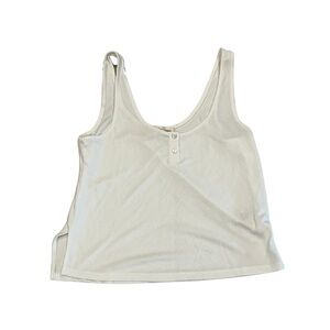 Saltwater Luxe Ribbed Tank With Front Placket | White | Size XS | NWOT